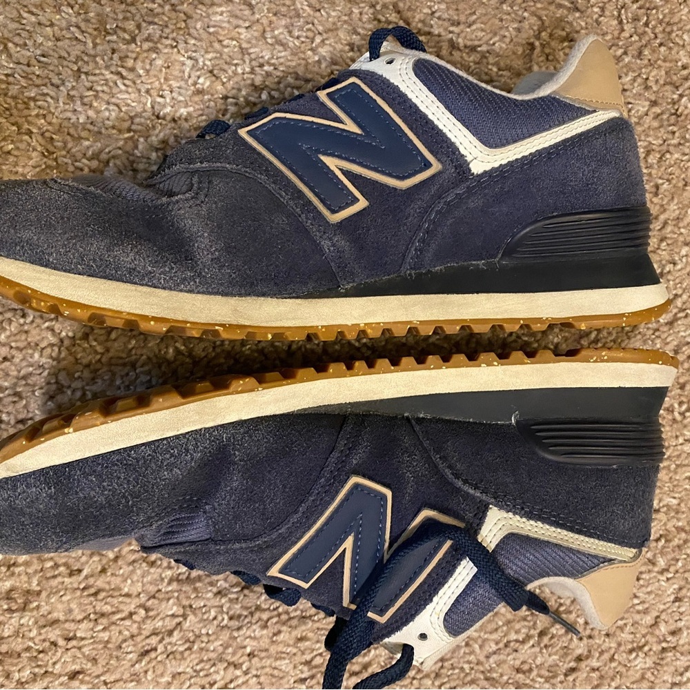 New Balance Men's Navy and Tan Sneakers - Picture 5 of 9